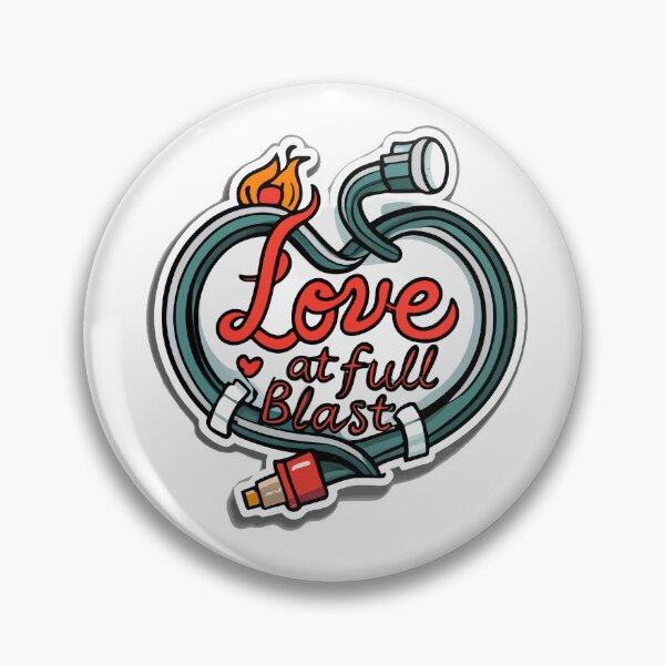 Item preview, Love at Full Blast - Firefighter Heart Emblem designed and sold by NiftyWrx.