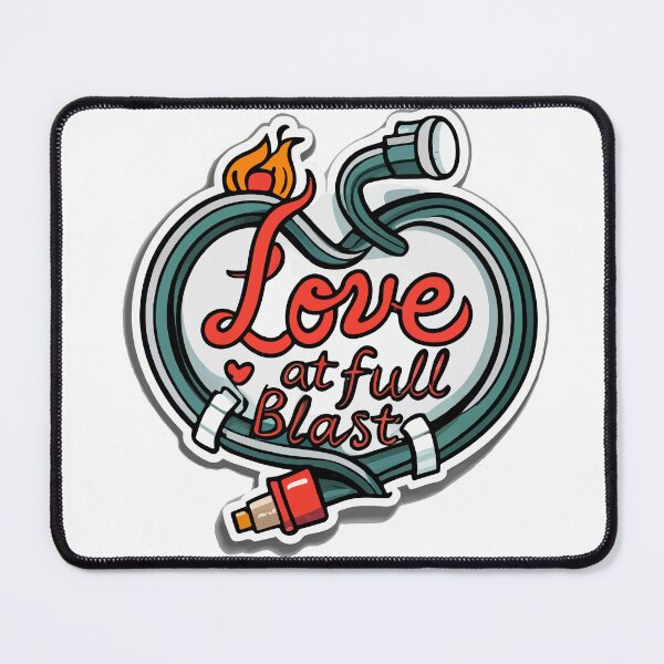 Item preview, Love at Full Blast - Firefighter Heart Emblem designed and sold by NiftyWrx.
