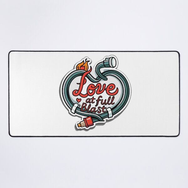 Item preview, Love at Full Blast - Firefighter Heart Emblem designed and sold by NiftyWrx.