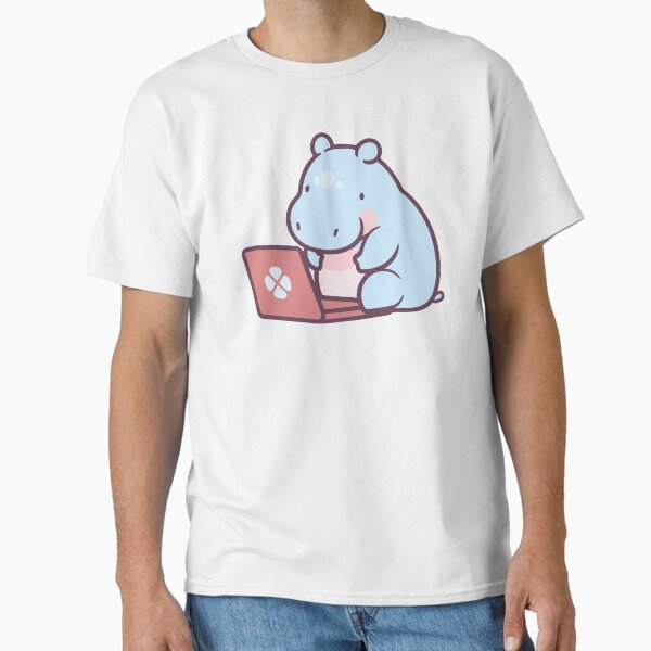 Cute Cartoon Baby Hippo Laptop Classic T-Shirt
