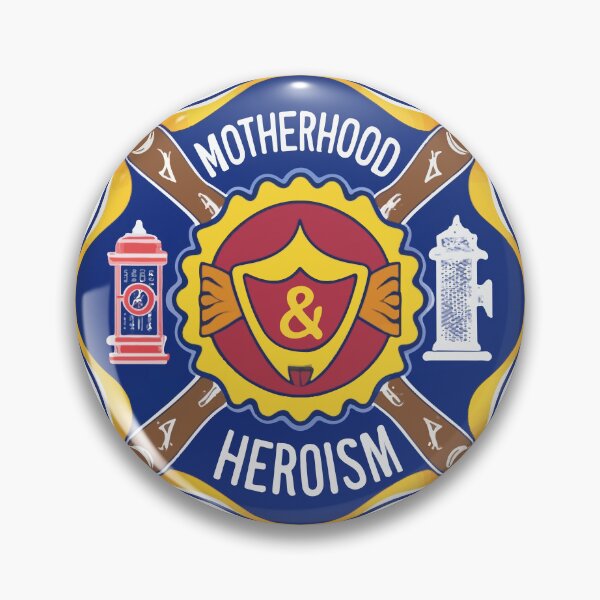 Item preview, Motherhood & Heroism Firefighter Shield designed and sold by NiftyWrx.