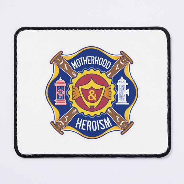 Item preview, Motherhood & Heroism Firefighter Shield designed and sold by NiftyWrx.