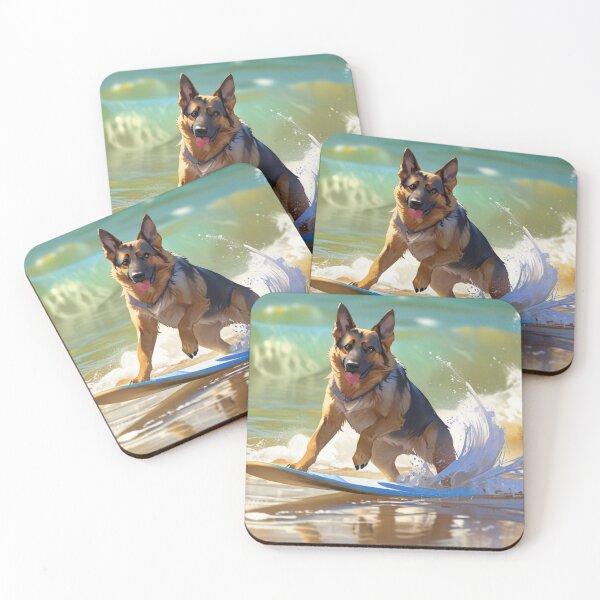 Item preview,  German Shepherd dog surfing designed and sold by Astralia.