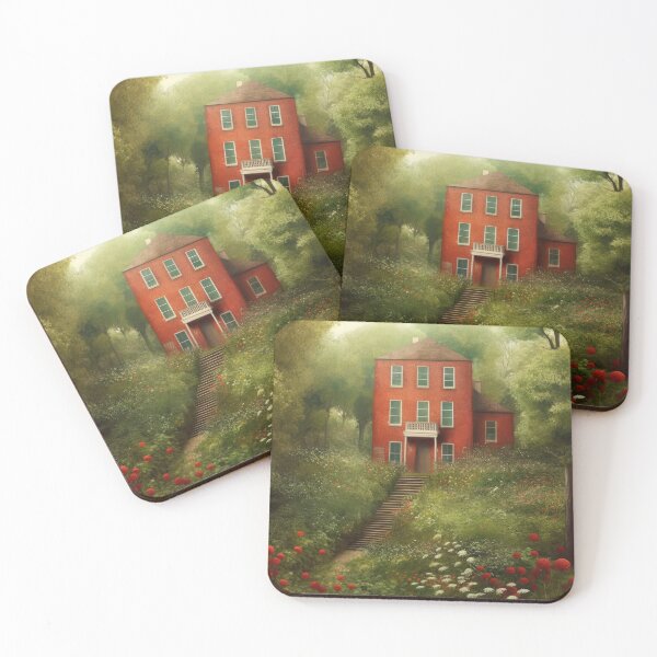 Item preview, Cure Old Red House and Flowers in Ffloral Garden designed and sold by maxa0109.