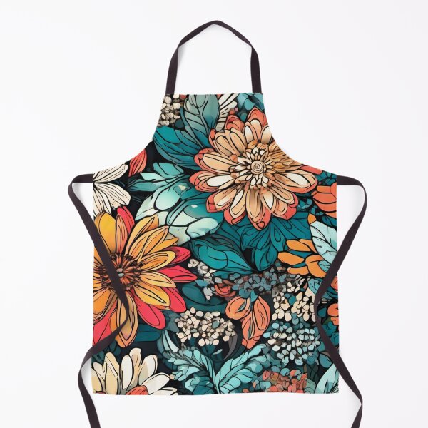 Item preview, stylized flower patterns orange yellow white designed and sold by janjacbu.