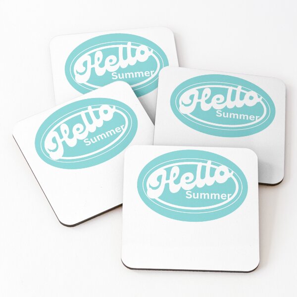 Aperçu de l'œuvre Hello Summer Teal Graphic Retro T-shirt créée et vendue par ThinkNature!.