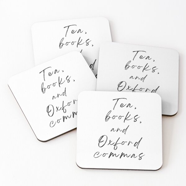 Item preview, Tea, books, and Oxford commas. designed and sold by TheBookishLife.