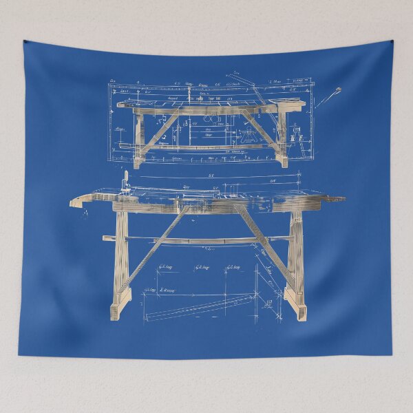 Item preview, Woodworker's Blueprint Art designed and sold by Obsidian Ink by Wilshire.
