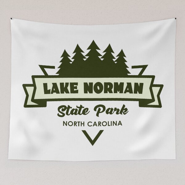 Item preview, Lake Norman State Park North Carolina Trees And Ribbon designed and sold by bivenart.