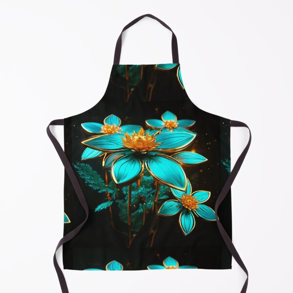 Item preview, green starry flowers edged with gold designed and sold by janjacbu.