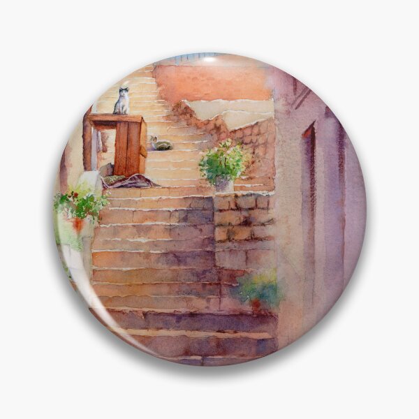 Item preview, Cats on Sunlit Alley Steps designed and sold by Anjuna Sainath.