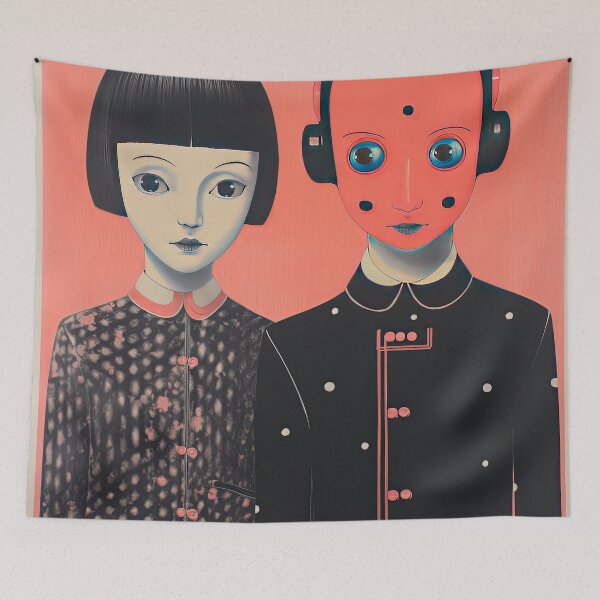 Item preview, 80s Vintage Japanese Lithograph designed and sold by GulDesignCo.