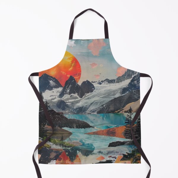 Item preview, Mixed Media Collage Mountains Scenery designed and sold by GulDesignCo.