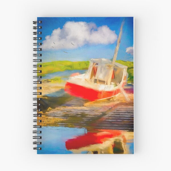 Aperçu de l'œuvre Bateau de pêche rouge créée et vendue par kenmo.