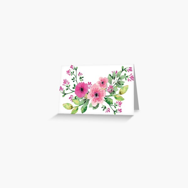 Best pink floral bouquet Greeting Card