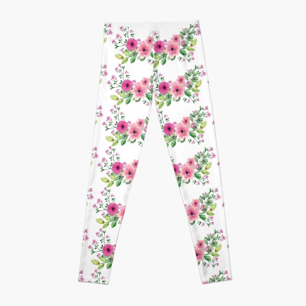 Best pink floral bouquet Leggings
