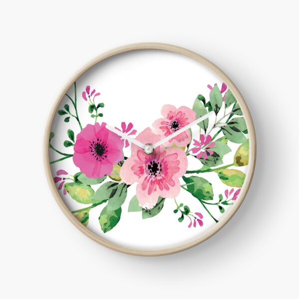 Best pink floral bouquet Clock