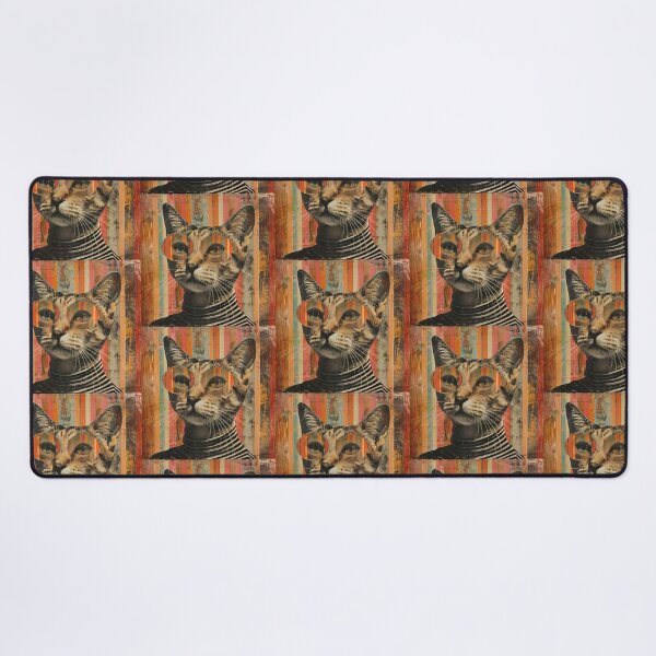Item preview, Anthropomorphic Cat Vintage Collage Art Print designed and sold by GulDesignCo.