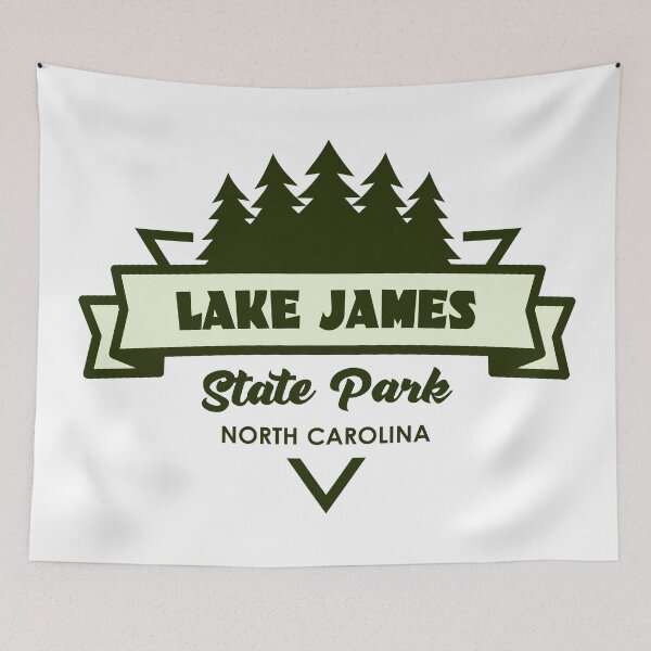 Item preview, Lake James State Park North Carolina Trees And Ribbon designed and sold by bivenart.