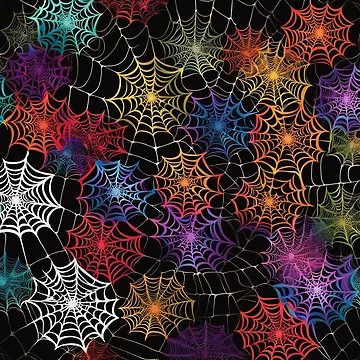 Artwork thumbnail, Abstract Colorful Spiderweb Pattern by calibrit