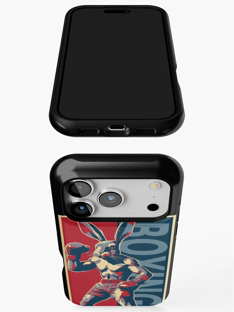 Thumbnail 3 of 4, iPhone Case, Strong Boxing Rabbit HOPE designed and sold by TrueArtsStore.
