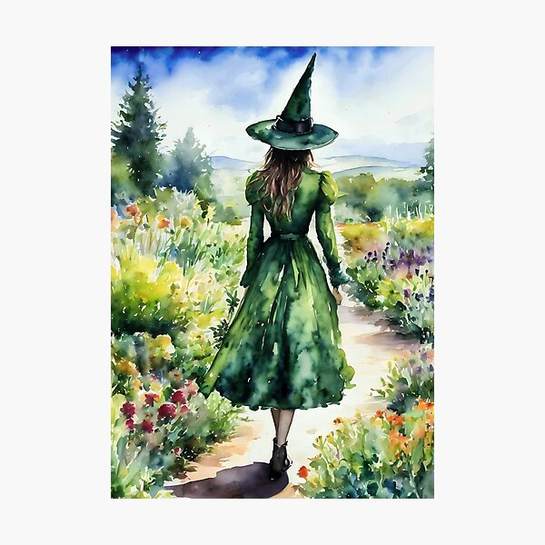 The Green Witch Photographic Print