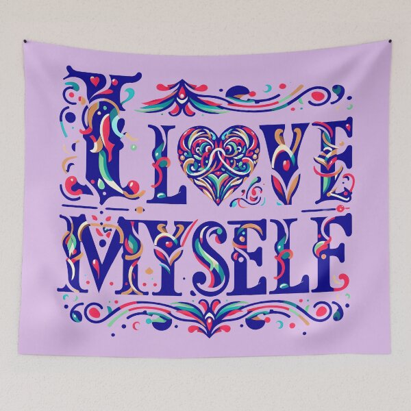 Item preview, I Love myself, typography designed and sold by maxmaj.