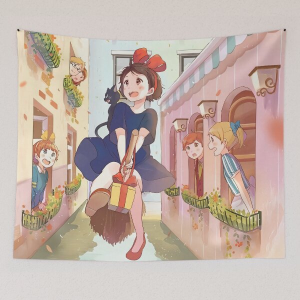 Item preview, kawaii & Cute art girl kiki's go -%[ghiblis]%- flying away japan film designed and sold by Isa00j.