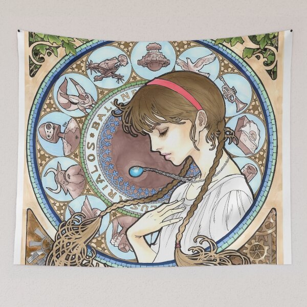 Item preview, cool kawaii & Cute art girl go -%[ghiblis]%- flying away japan film designed and sold by Isa00j.