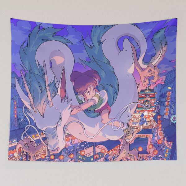 Item preview, kawaii & Cute art girl go -%[ghiblis]%- flying away japan film designed and sold by Isa00j.