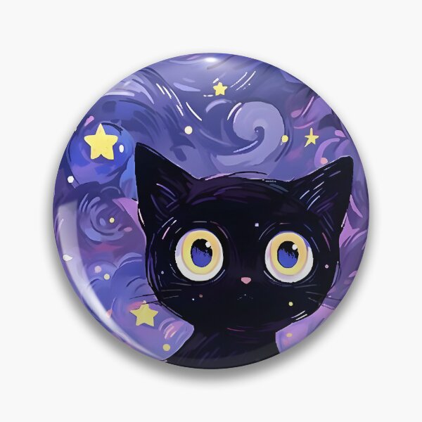 Item preview, kawaii & Cute art cat starry night go -%[ghiblis]%- flying away japan film designed and sold by Isa00j.