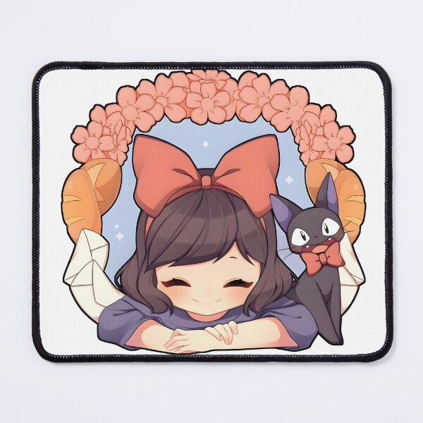 Item preview, kawaii & Cute art girl and cat -%[ghiblis]%- flying away anime film designed and sold by Isa00j.