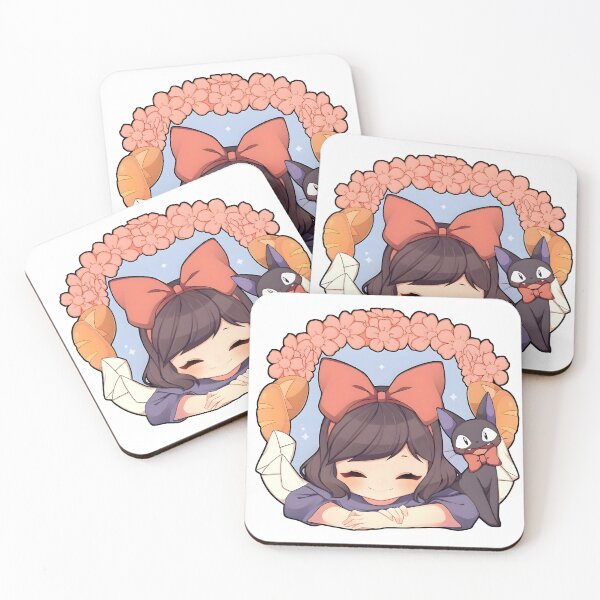 Item preview, kawaii & Cute art girl and cat -%[ghiblis]%- flying away anime film designed and sold by Isa00j.