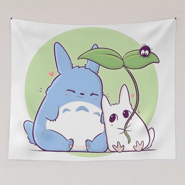 Item preview, kawaii & Cute art blue bear -%[ghiblis]%- flying away anime film designed and sold by Isa00j.