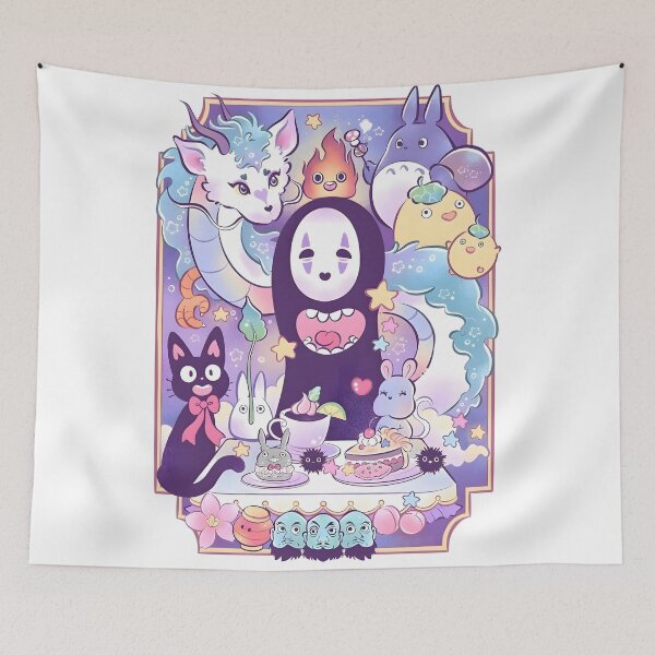 Item preview, kawaii & Cute art monster party -%[ghiblis]%- flying away anime film designed and sold by Isa00j.