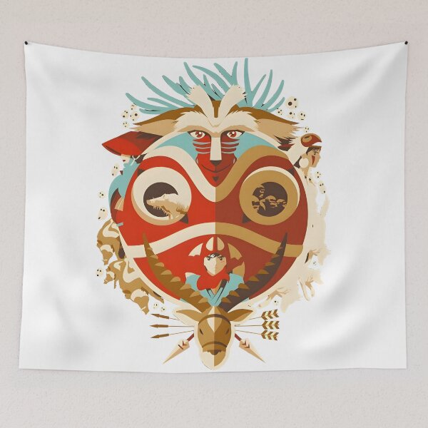 Item preview, kawaii & Cute art girl mask -%[ghiblis]%- flying away anime film designed and sold by Isa00j.