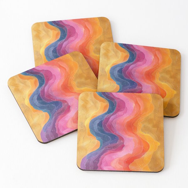 Item preview, Abstract Pattern Colorful Red Blue Yellow Gold Painting Happy designed and sold by ArtHouseNiklas.