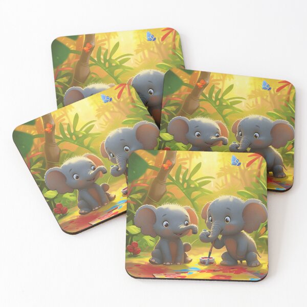 Item preview, Elephants Jungle Art designed and sold by cute-animals99.