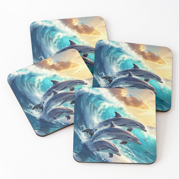 Item preview, Surfing Dolphins designed and sold by cute-animals99.