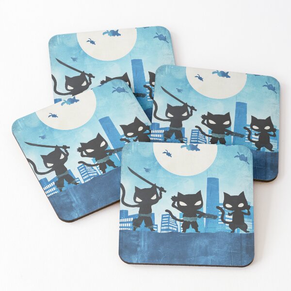 Item preview, Ninja Cats of the Night designed and sold by cute-animals99.