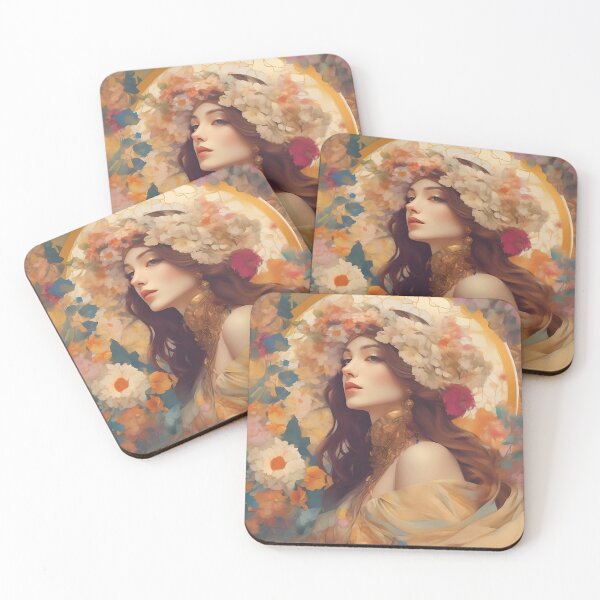 Item preview,  Alphonse Mucha art Inspired Art Nouveau Lady Fashion  designed and sold by Tamas Das.