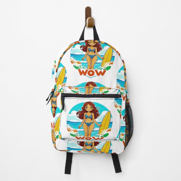 Item preview, Beautiful Summer Surfing Girl WOW beach factor. designed and sold by Giulivo Store Graphic.