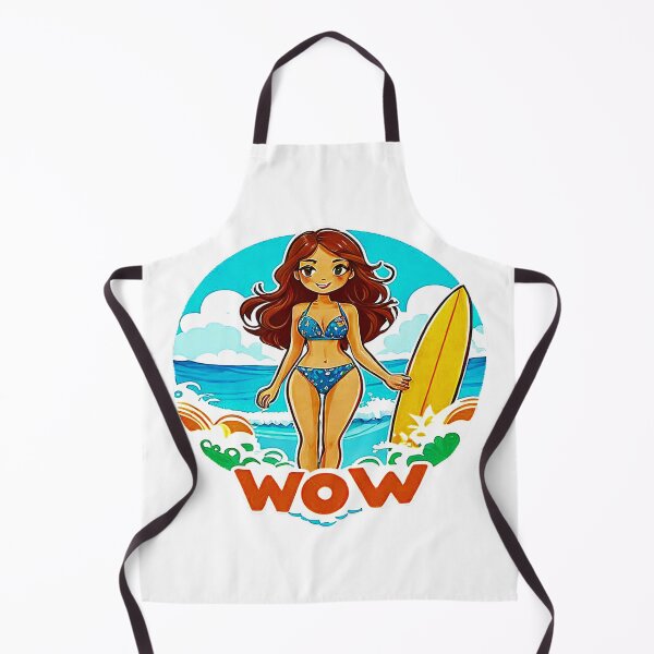 Item preview, Beautiful Summer Surfing Girl WOW beach factor. designed and sold by Giulivo Store Graphic.