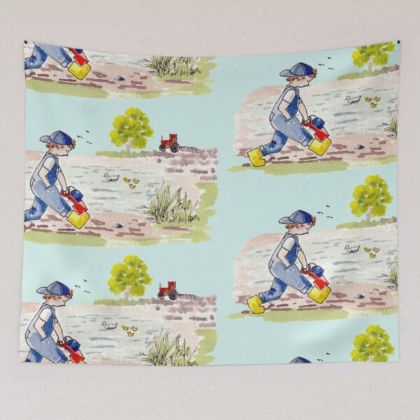 Item preview,  Adventures of a Child playing on the farm. designed and sold by Jaana Day.