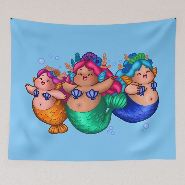 Item preview, Chubby Mermaids designed and sold by Art by Morgan Campillo.