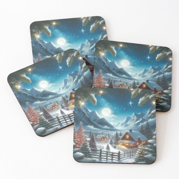 Item preview, Christmas Day, full moon bright light designed and sold by ArtZone1987.