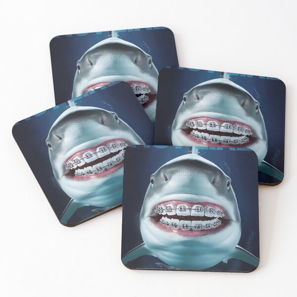 Item preview,  Smiling Shark with Braces - A Surreal Underwater Delight designed and sold by Pro AguiZoul Art.