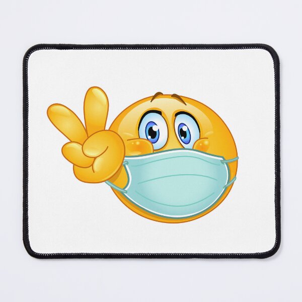 Item preview, V Sign Emoticon with Medical Mask designed and sold by Yael Weiss.