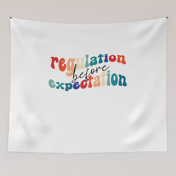 Item preview, Regulation Before Expectation Neurodiversity Affirming,Groovy Design designed and sold by belladesign7.
