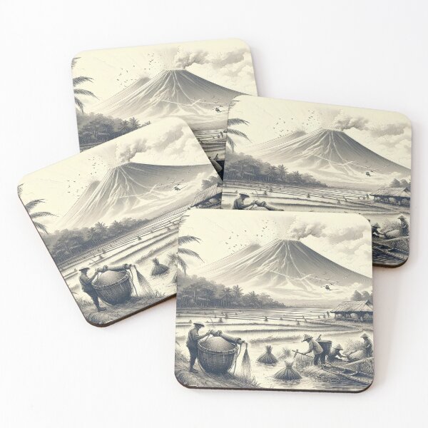 Item preview, Harvesting rice, a crucial stage in the agricultural cycle classic designed and sold by ArtZone1987.